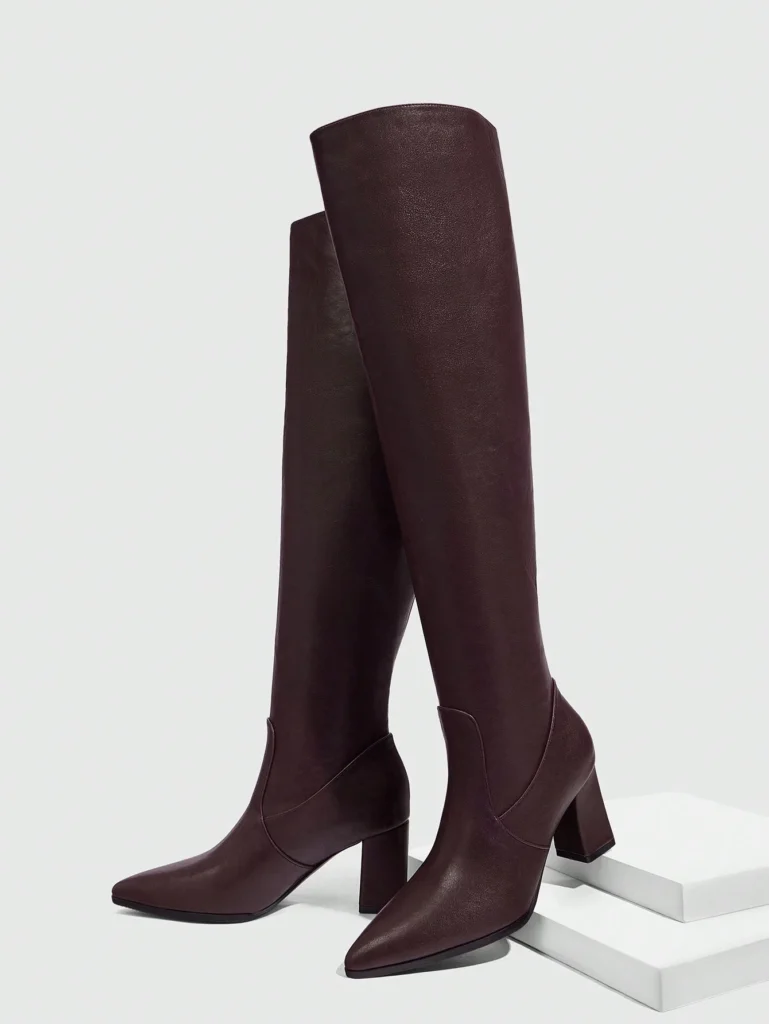 Burgundy boots